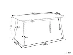 Dining Table 150 X 90 Cm Dark Wood EPHRATA -Home Furniture undef src sa picid 831996 type whitesh image