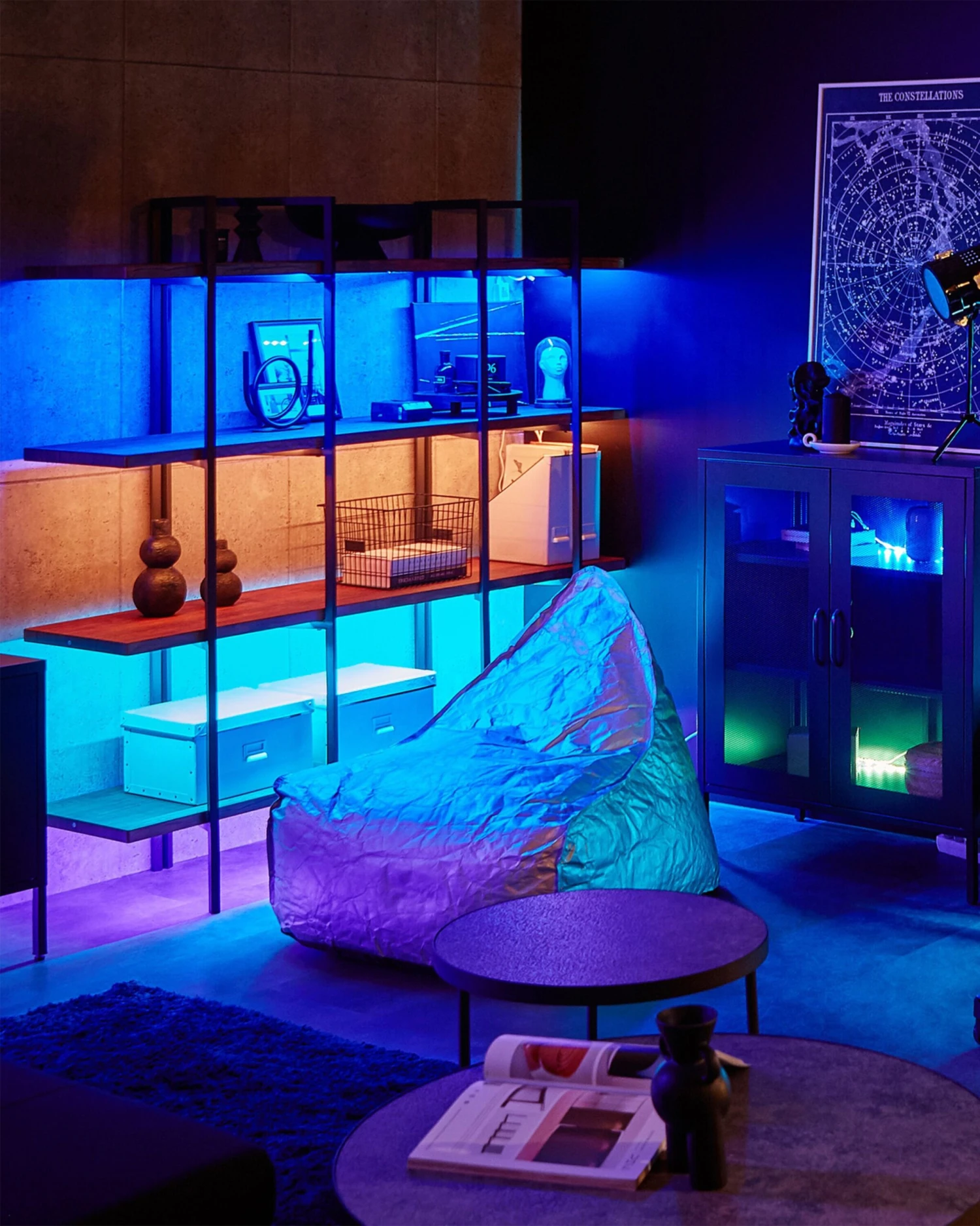 4 Tier Bookshelf Dark Wood COMPTON - Image 7