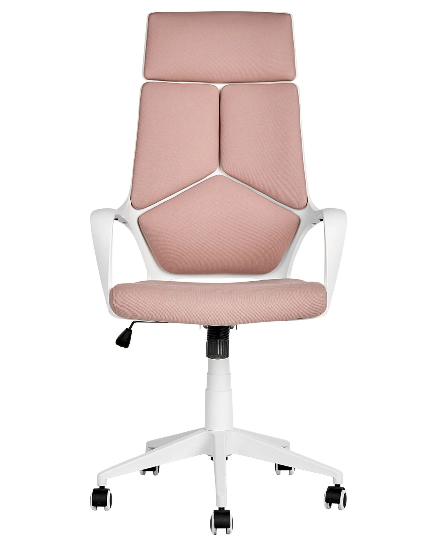 Swivel Office Chair Pink And White DELIGHT - Image 3