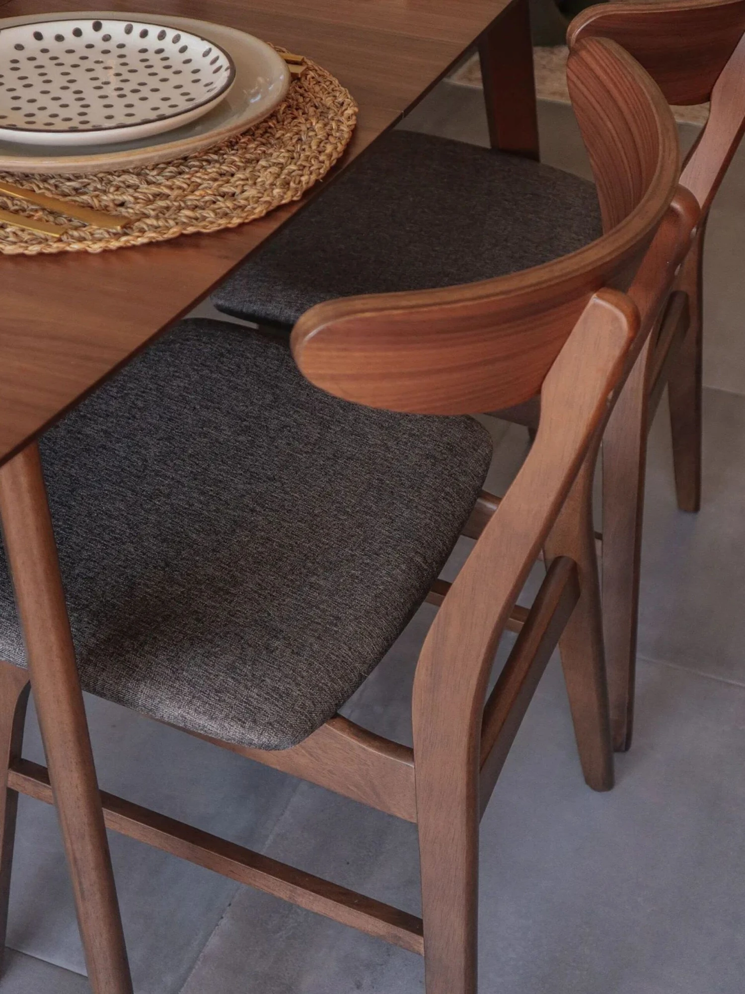 Set Of 2 Wooden Dining Chairs Grey LYNN - Image 3