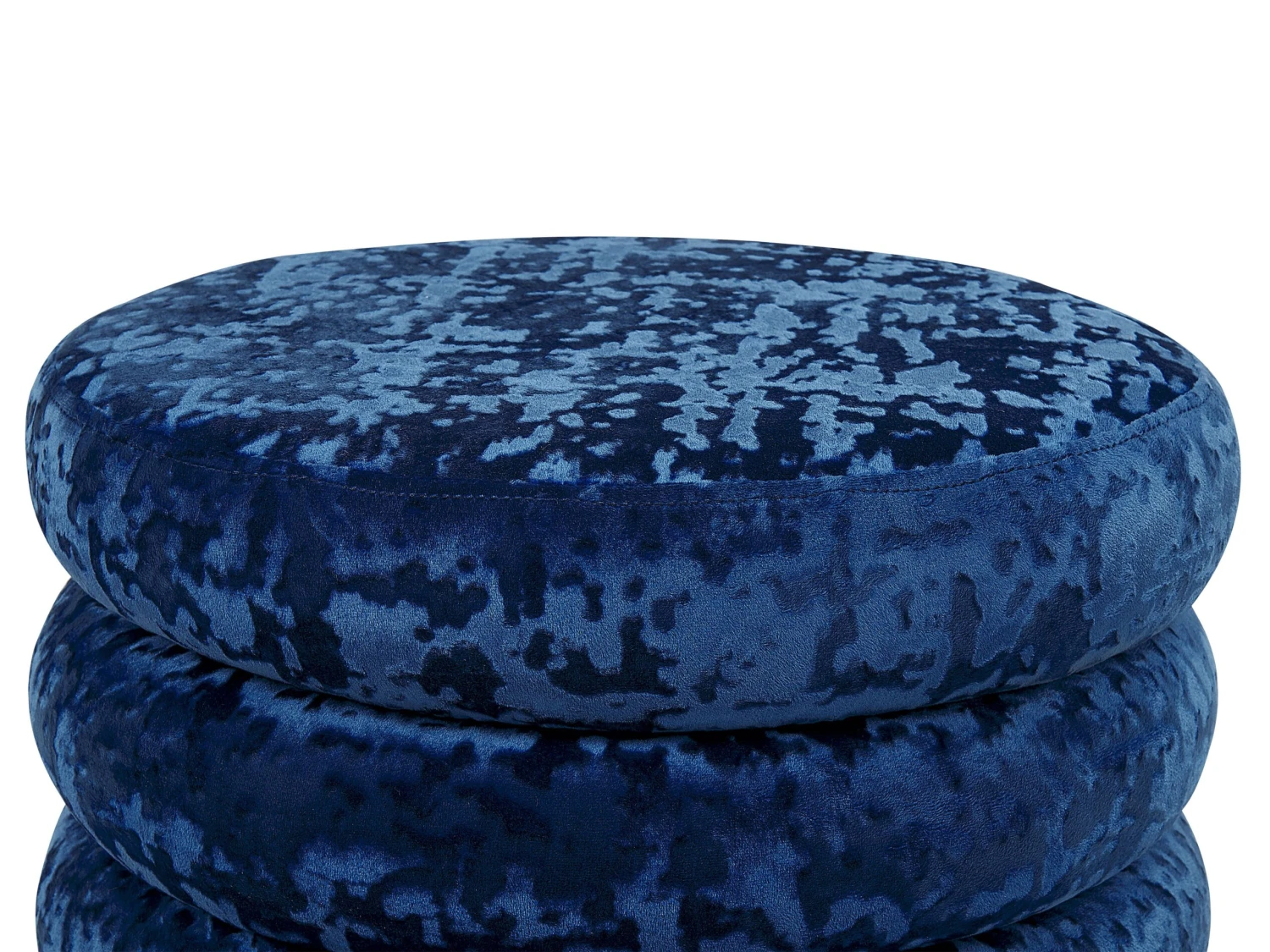 Velvet Storage Pouffe Navy Blue BREWTON - Image 4