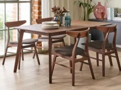 Dining Table 150 X 90 Cm Dark Wood EPHRATA -Home Furniture undef src sa picid 837484 type whitesh image