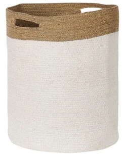 Set Of 2 Cotton Baskets White And Beige KARDH -Home Furniture undef src sa picid 837999 type whitesh image