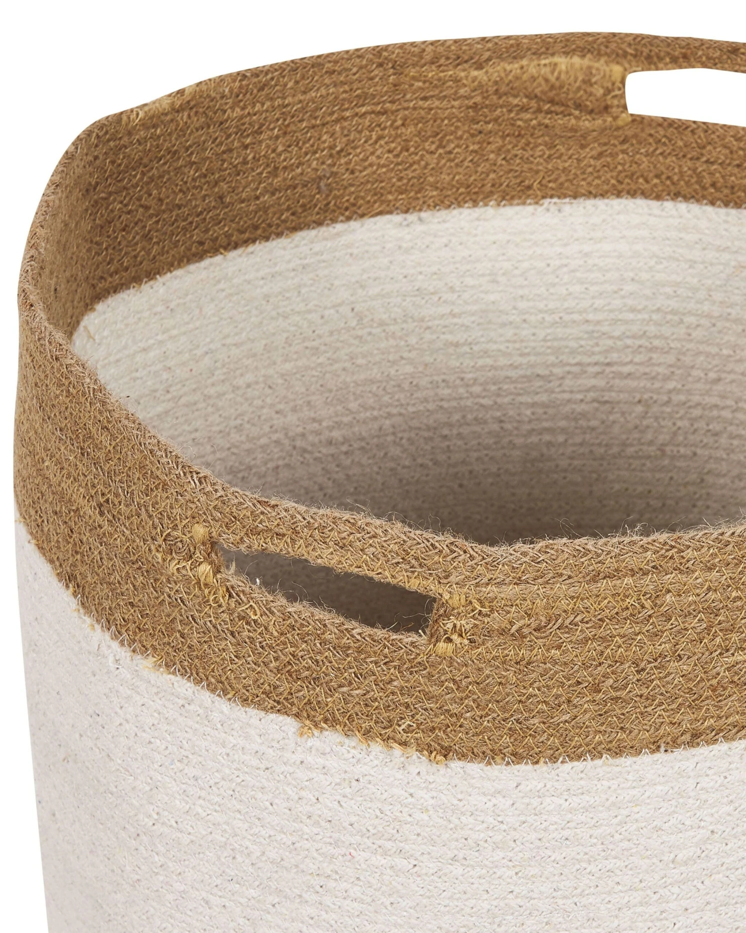 Set Of 2 Cotton Baskets White And Beige KARDH - Image 5