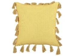 Cotton Cushion With Tassels 45 X 45 Cm Yellow LYNCHIS 10 Cotton Cushion With Tassels 45 X 45 Cm Yellow LYNCHIS -Home Furniture undef src sa picid 838703 type whitesh image