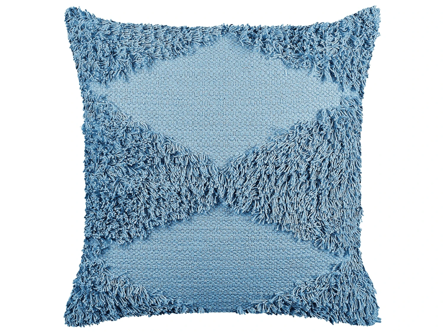 Tufted Cotton Cushion 45 X 45 Cm Blue RHOEO