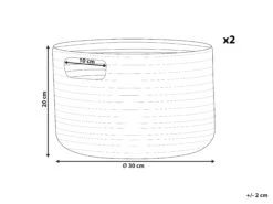 Set Of 2 Cotton Baskets Pastel Pink CHINIOT -Home Furniture undef src sa picid 840575 type whitesh image