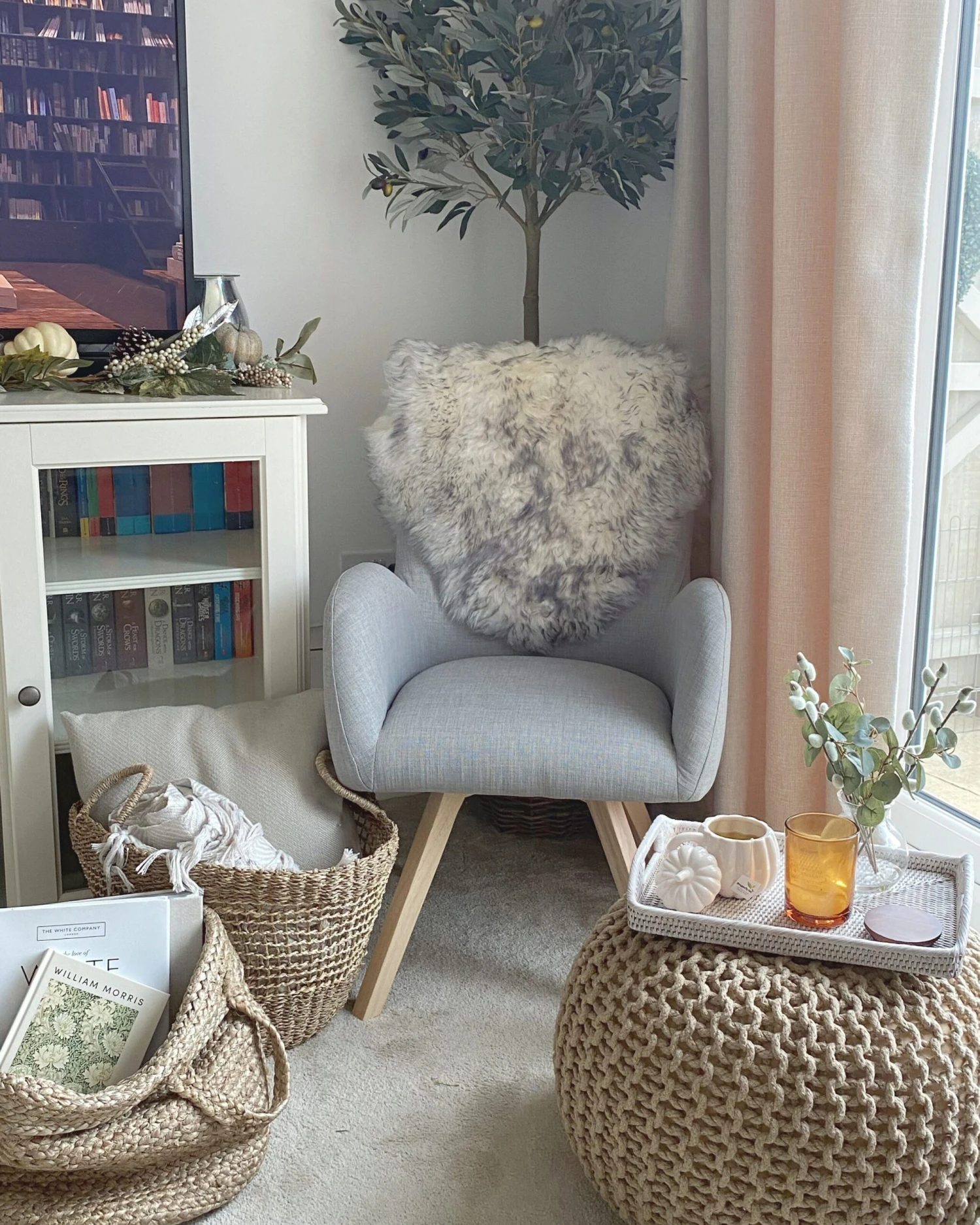 Fabric Armchair Grey BJARN - Image 3