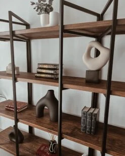4 Tier Bookshelf Dark Wood COMPTON -Home Furniture undef src sa picid 842721 type whitesh image
