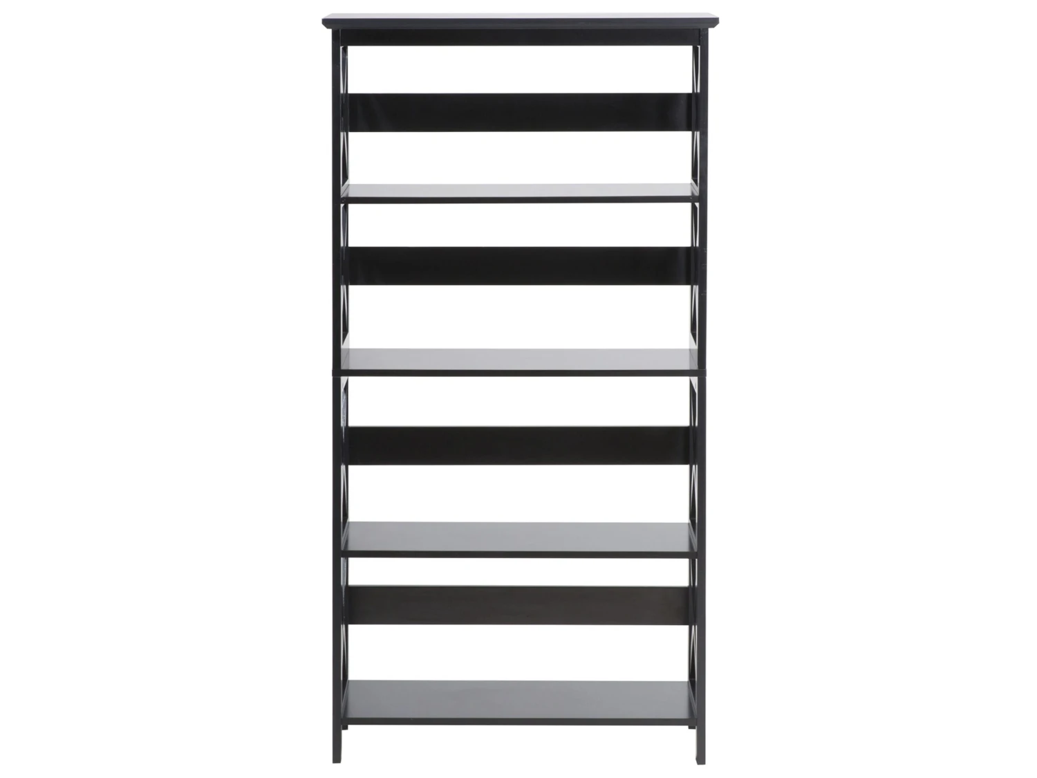 Home Office Set Dark Wood And Black FOSTER/HARISON - Image 6