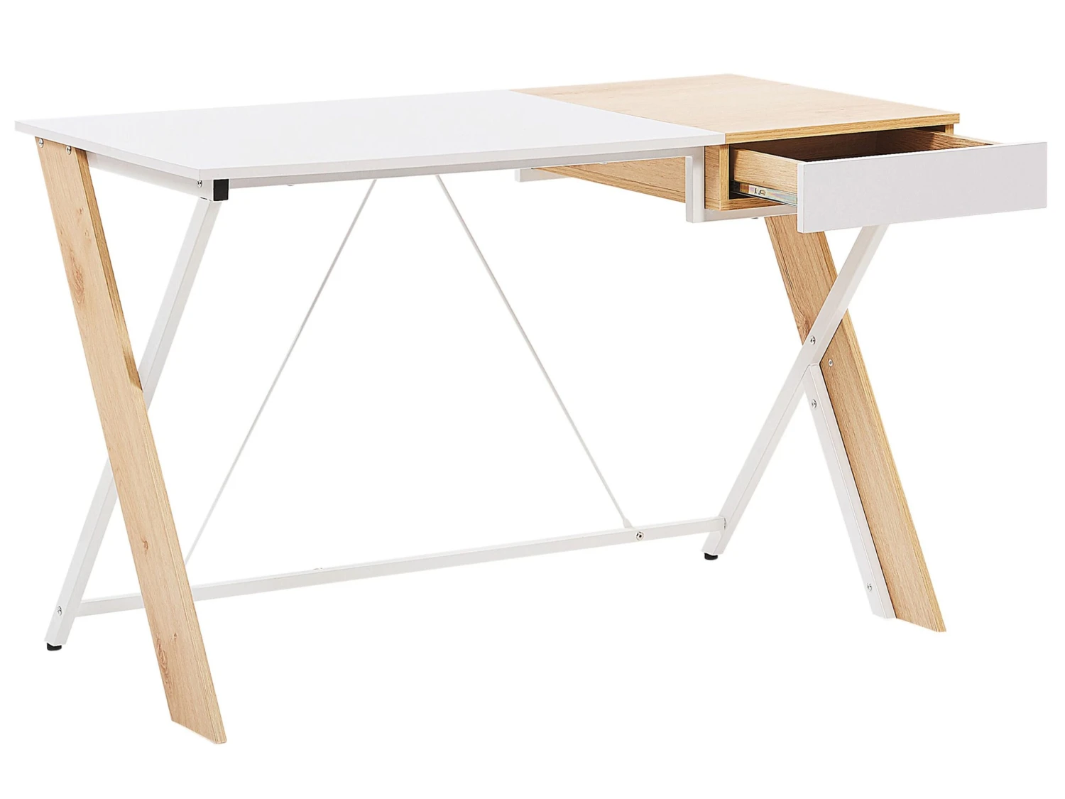 Home Office Set White And Light Wood FOSTER/HAMDEN - Image 10