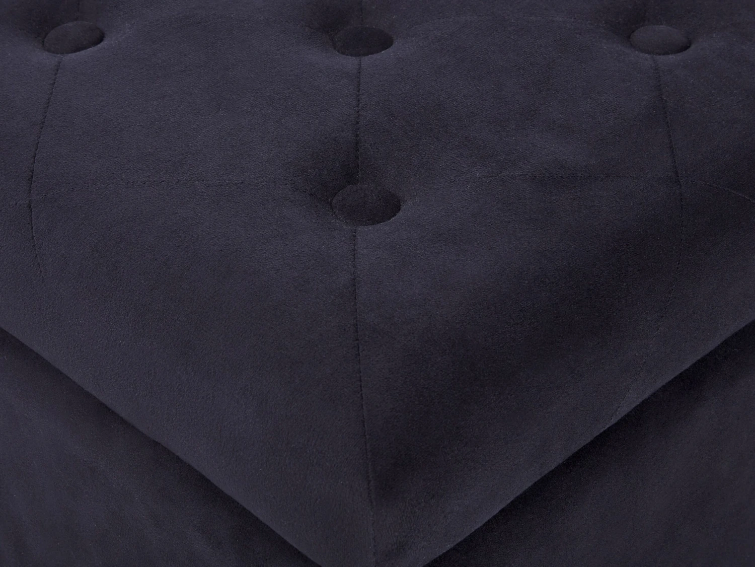 Velvet Footstool With Storage Black LORETTO - Image 6