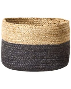 Set Of 3 Jute Baskets Natural And Black JABAR -Home Furniture undef src sa picid 846354 type whitesh image