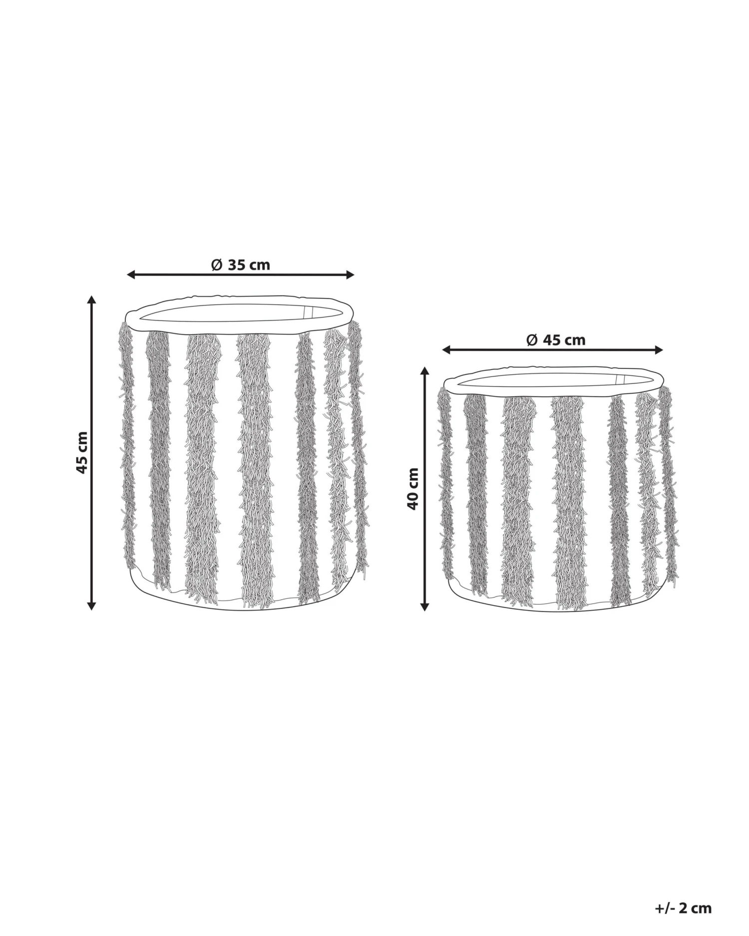 Set Of 2 Cotton Baskets Beige KAKKI - Image 7