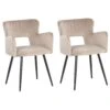 Set Of 2 Velvet Dining Chairs Taupe SANILAC 2 Set Of 2 Velvet Dining Chairs Taupe SANILAC -Home Furniture undef src sa picid 847148 type whitesh image