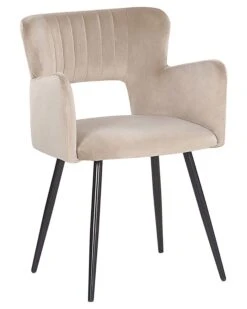 Set Of 2 Velvet Dining Chairs Taupe SANILAC 20 Set Of 2 Velvet Dining Chairs Taupe SANILAC -Home Furniture undef src sa picid 847149 type whitesh image