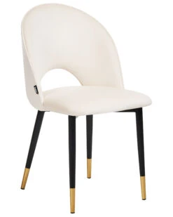 Set Of 2 Velvet Dining Chairs Beige MAGALIA 13 Set Of 2 Velvet Dining Chairs Beige MAGALIA -Home Furniture undef src sa picid 847678 type whitesh image