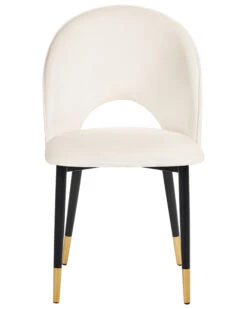 Set Of 2 Velvet Dining Chairs Beige MAGALIA 14 Set Of 2 Velvet Dining Chairs Beige MAGALIA -Home Furniture undef src sa picid 847679 type whitesh image