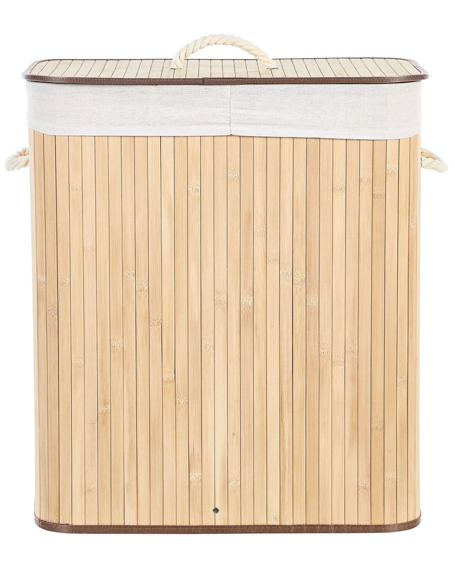 Bamboo Basket With Lid Light Wood KANDY 5 Bamboo Basket With Lid Light Wood KANDY - Image 3