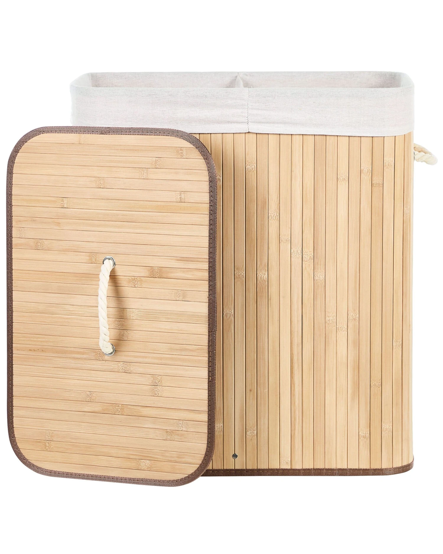 Bamboo Basket With Lid Light Wood KANDY 6 Bamboo Basket With Lid Light Wood KANDY - Image 4