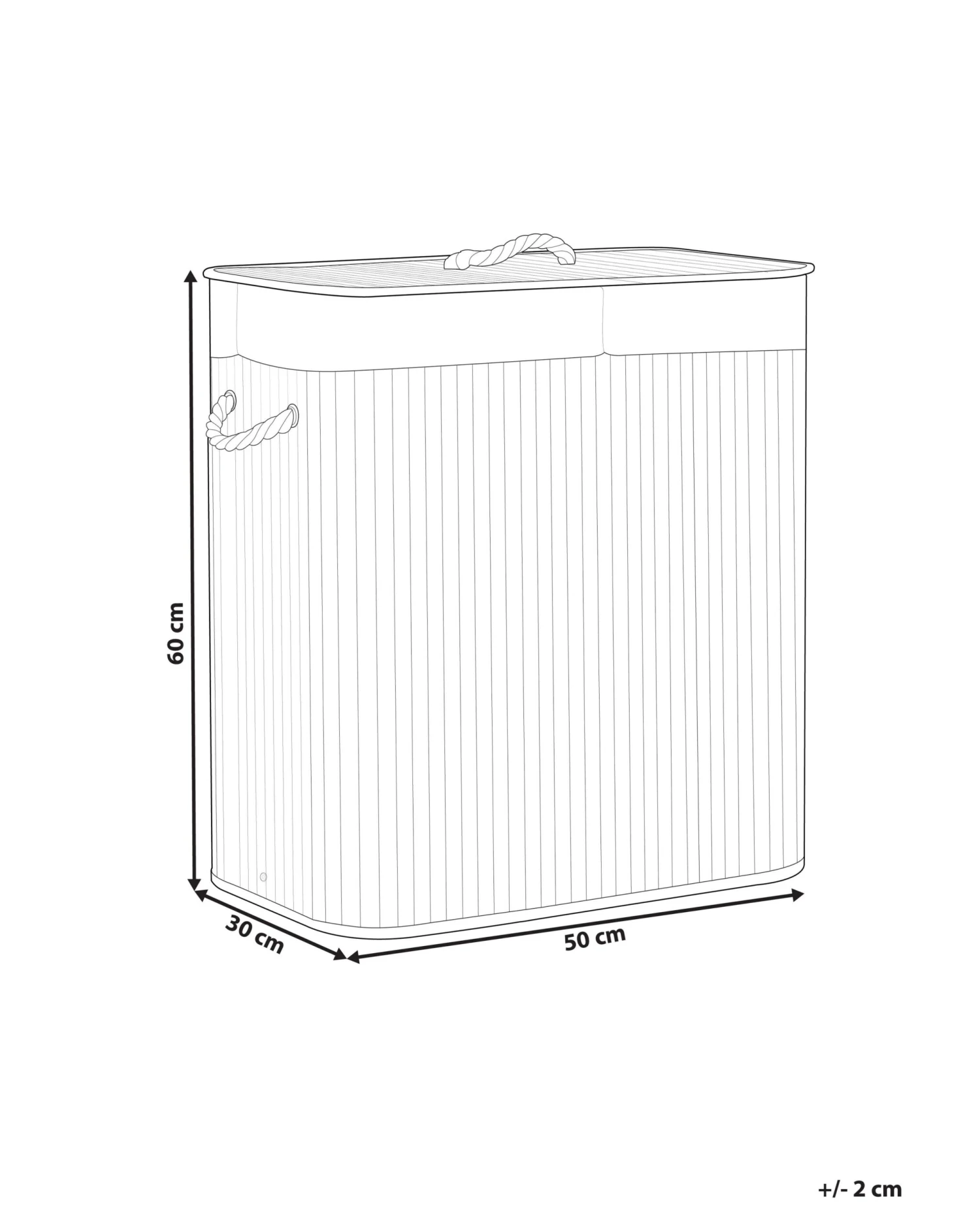 Bamboo Basket With Lid Grey KANDY - Image 7