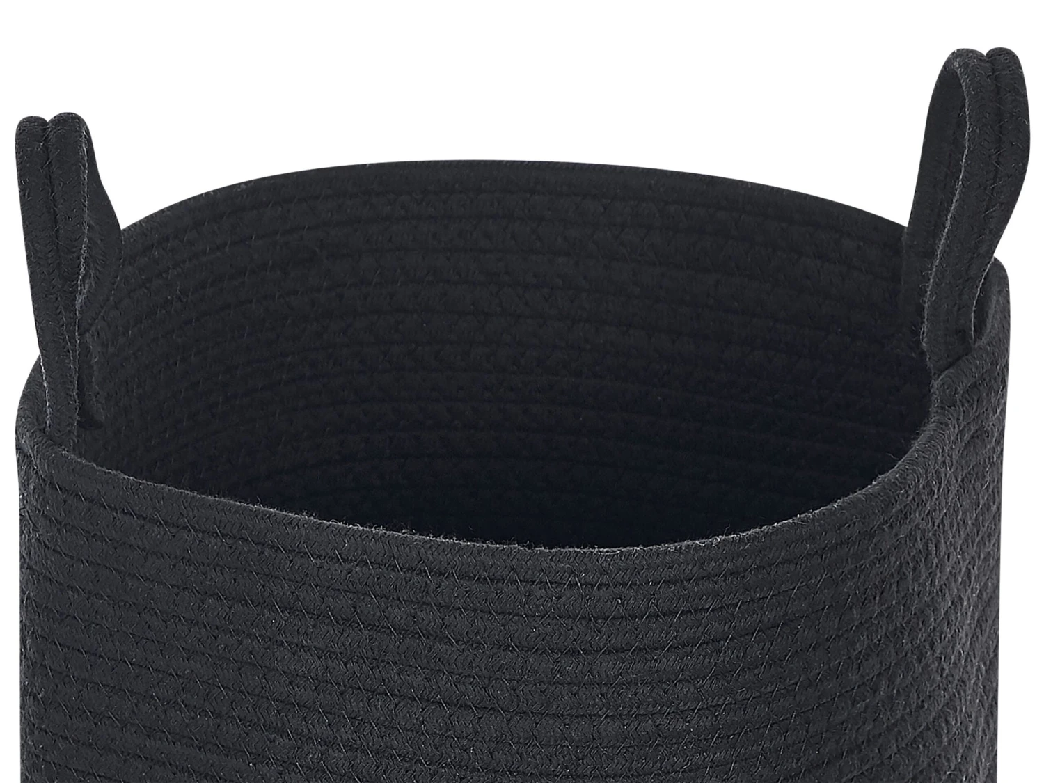 Set Of 2 Cotton Baskets Black SARYK 7 Set Of 2 Cotton Baskets Black SARYK - Image 5