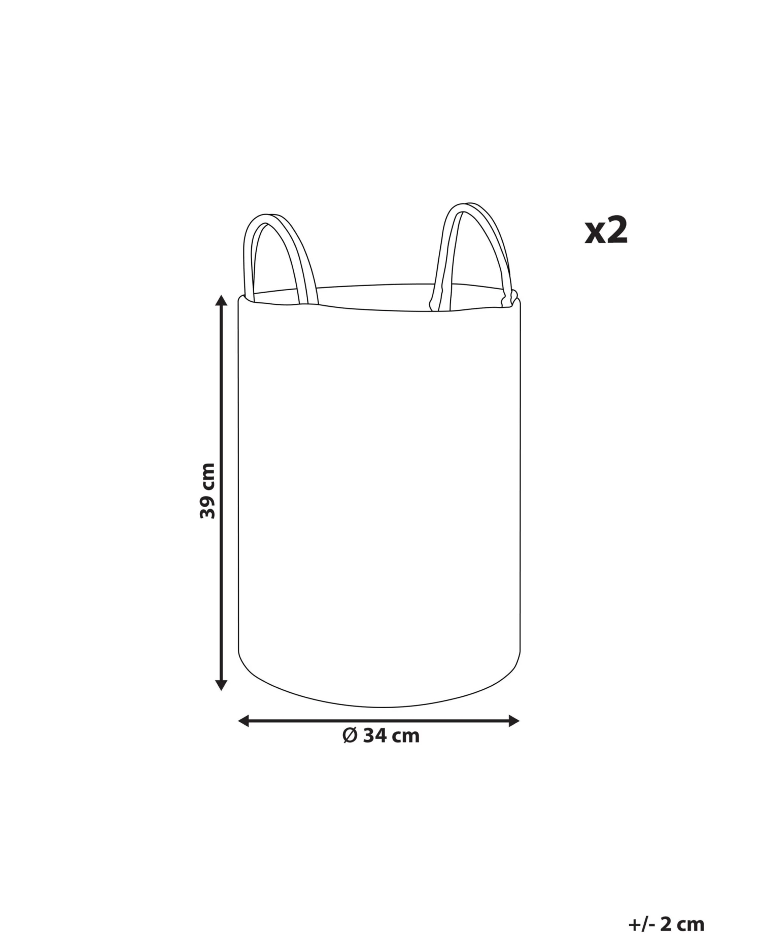 Set Of 2 Cotton Baskets Black SARYK 9 Set Of 2 Cotton Baskets Black SARYK - Image 7