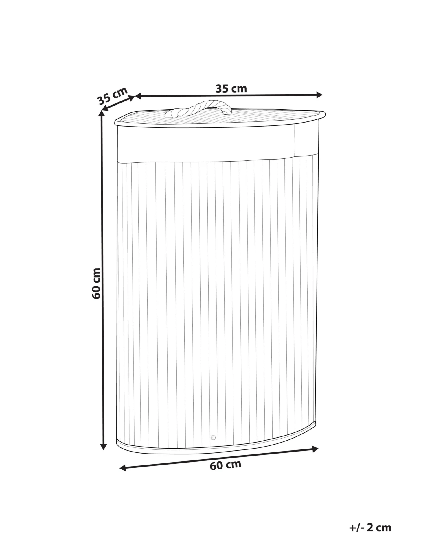 Bamboo Basket With Lid Light Wood MATARA - Image 8