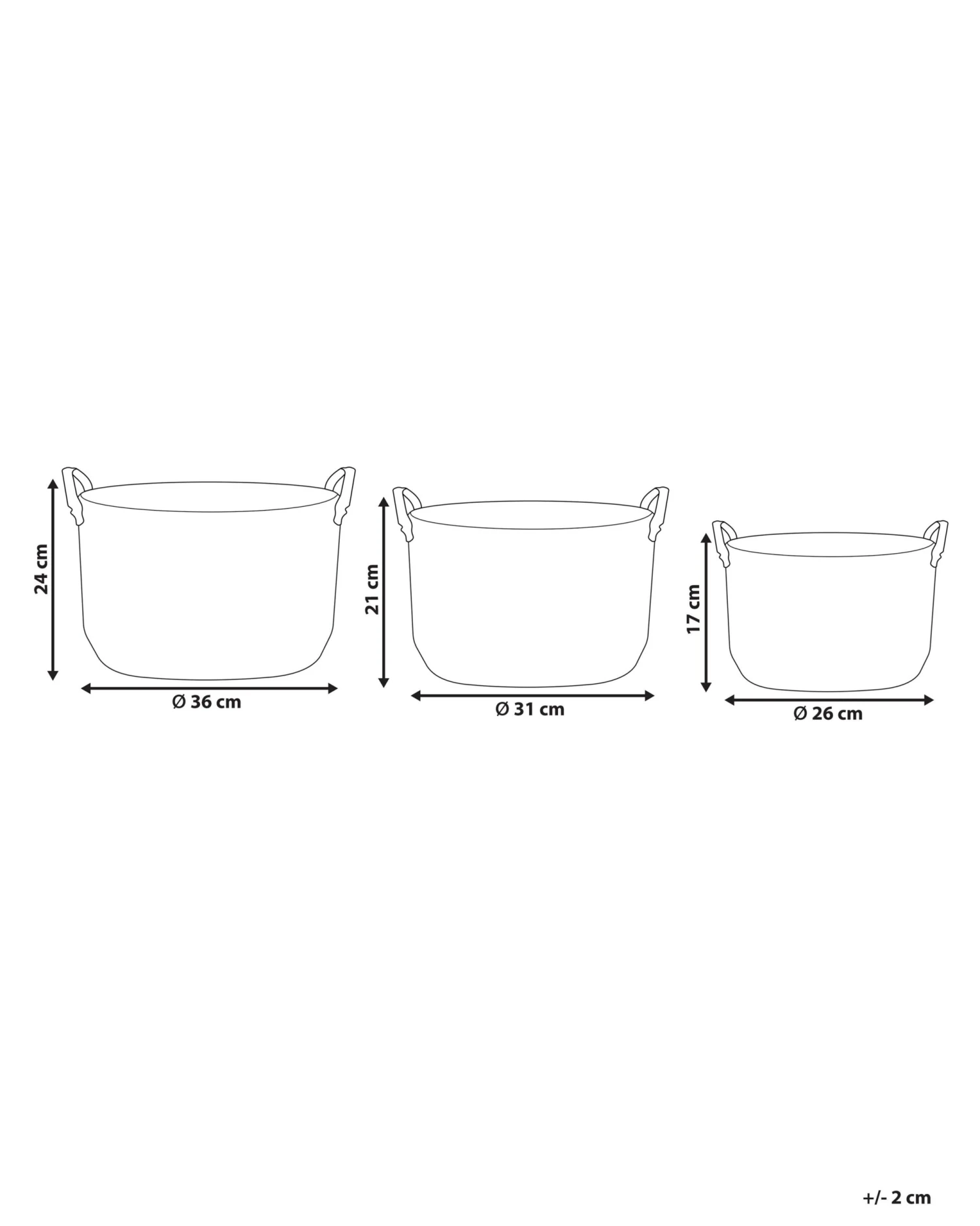 Set Of 3 Seagrass Baskets Natural SAYJAR - Image 8