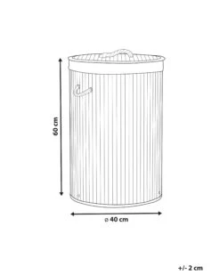 Bamboo Basket With Lid Light Wood SANNAR -Home Furniture undef src sa picid 850090 type whitesh image