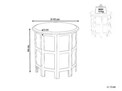 Mango Wood Side Table Blue BORAI -Home Furniture undef src sa picid 852180 type whitesh image