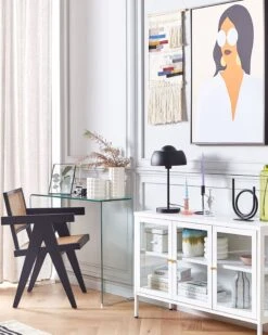 Wooden Chair With Rattan Braid Light Wood And Black WESTBROOK -Home Furniture undef src sa picid 852752 type whitesh image