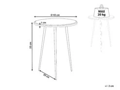 Side Table Gold With Black TELFER -Home Furniture undef src sa picid 853845 type whitesh image